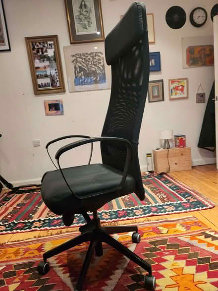 Photo of free Ikea black high backed office chair (Kensington W8) #1