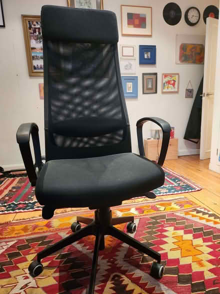 Photo of free Ikea black high backed office chair (Kensington W8) #4