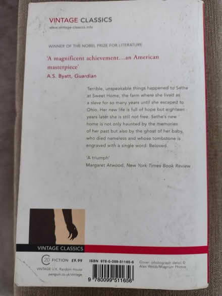 Photo of free 'Beloved' Toni Morrison book (Shirley CR0) #2
