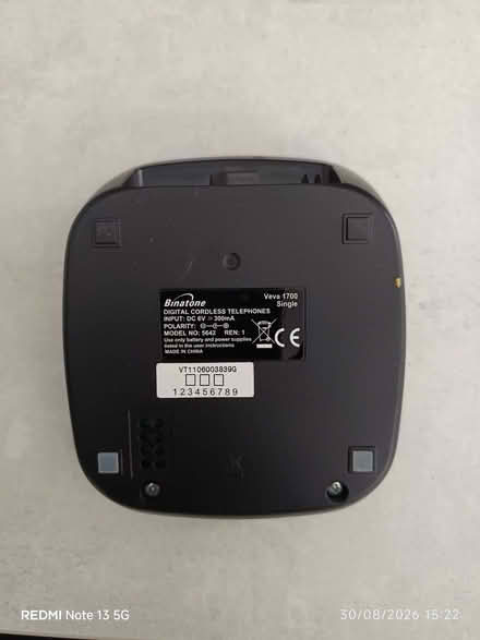 Photo of free cordless handset (missing charger) (Hackney E8) #2