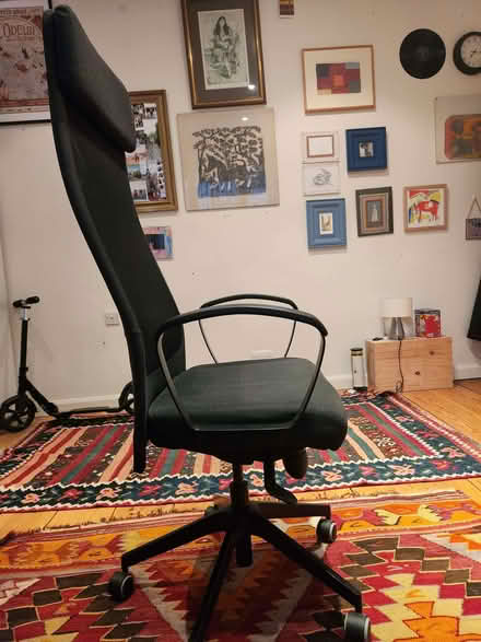 Photo of free Ikea black high backed office chair (Kensington W8) #3