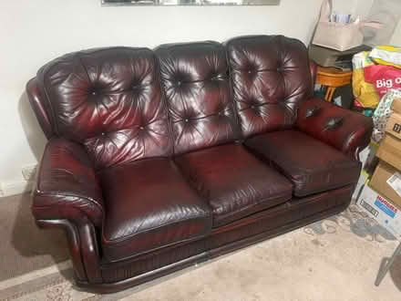 Photo of free Leather 3 seater (Birley moor S12) #2