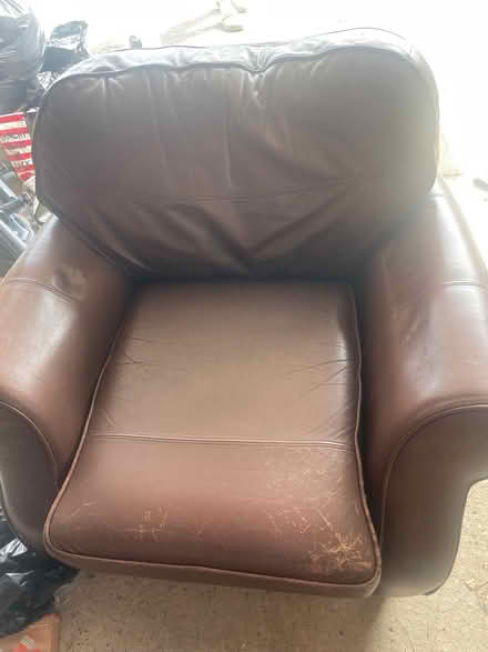 Photo of free Brown leather three piece suite (Cam GL11) #2