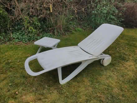 Photo of free Allibert sun lounger with cushion and side table (Timperley WA15) #2