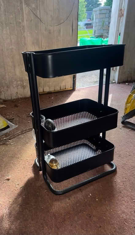 Photo of free Black 3-tier trolley (Stillorgan) #1