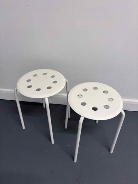 Photo of free 2x Ikea White stool (York Way N7) #1
