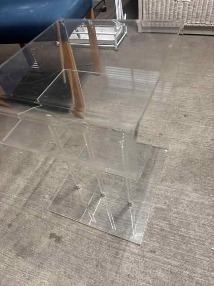 Photo of free Clear plastic bedside table (Battersea SW11) #1
