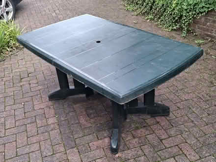 Photo of free Large 2-piece garden table, green (Timperley WA15) #1