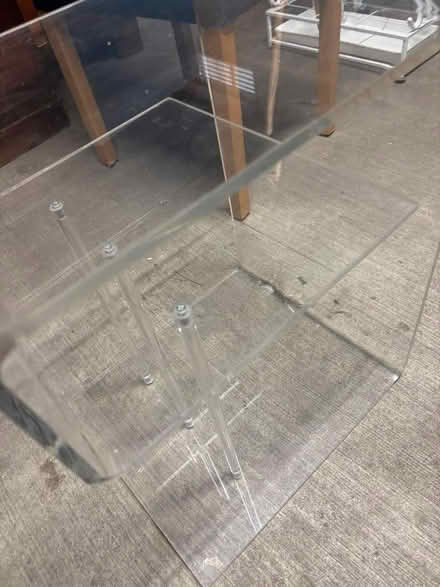Photo of free Clear plastic bedside table (Battersea SW11) #2