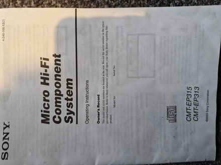 Photo of free Sony micro hifi (Stillorgan) #2