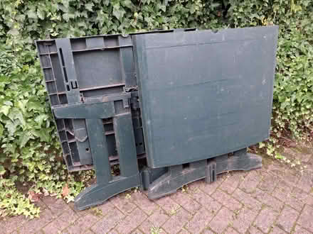 Photo of free Large 2-piece garden table, green (Timperley WA15) #2