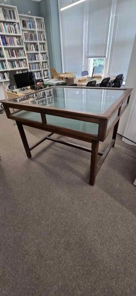 Photo of free Large Display Cabinet - glass and wood frame (Norham Manor OX2) #1