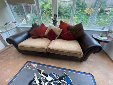 Photo of free Leather and upholstered sofa (Shortlands BR2) #2