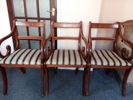 Photo of free Three dining room chairs (Moreton Hall IP32) #1