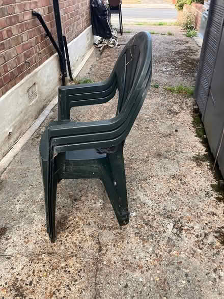 Photo of free Green garden chairs x3 (Morden SM4) #1