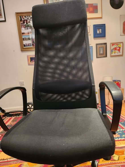 Photo of free Ikea black high backed office chair (Kensington W8) #2