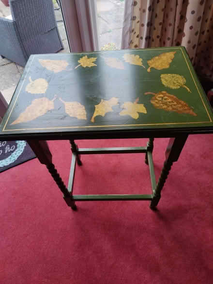 Photo of free Decorated green side table (Leominster HR6) #1
