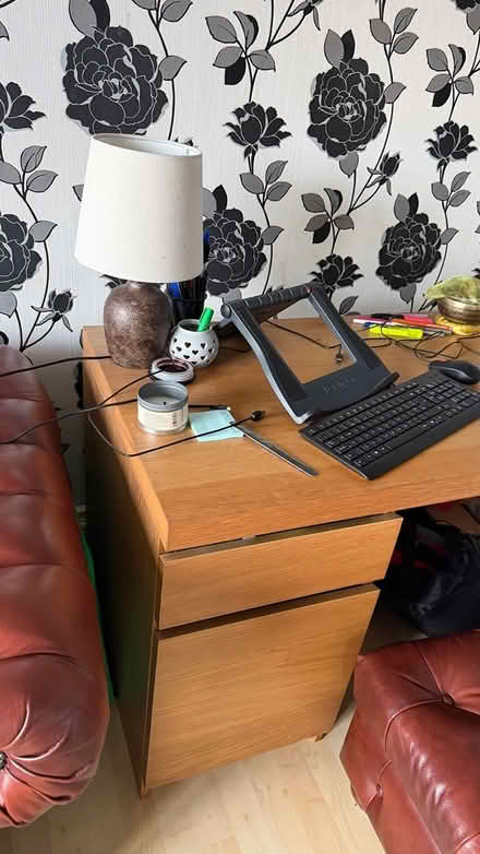 Photo of free IKEA hardwood desk (ML4 Bellshill) #3