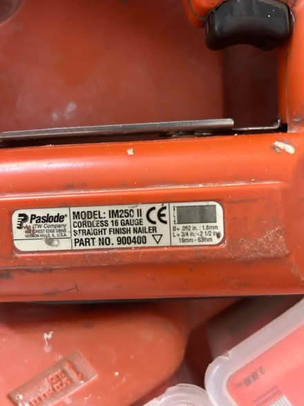 Photo of free Paslode finish nailer (for parts) (Bahama Black Horse Run) #3