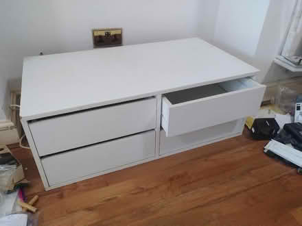 Photo of free Low white drawer unit (Aigburth L17) #1