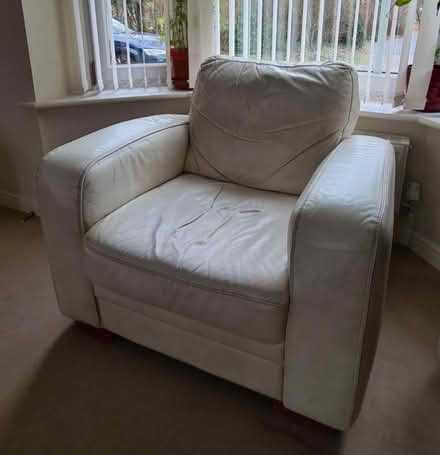 Photo of free Cream leather sofa (Deaconsbank G46) #2