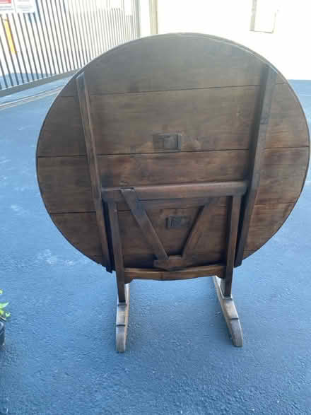 Photo of free Round wood table (gate leg) (Pleasant Hill) #1