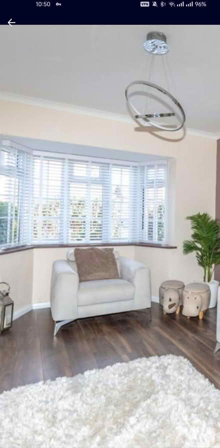 Photo of free Flavio 3-seater microfibre cream sofa and matching armchair (Basildon SS14) #2