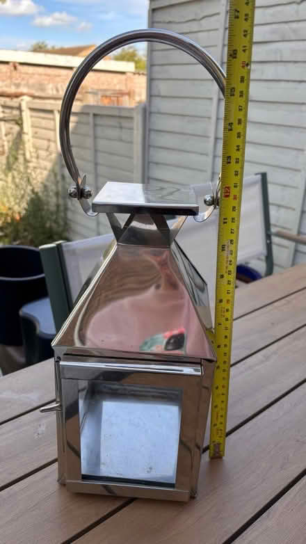 Photo of free Silver outdoor lantern (SG4 0DU) #4