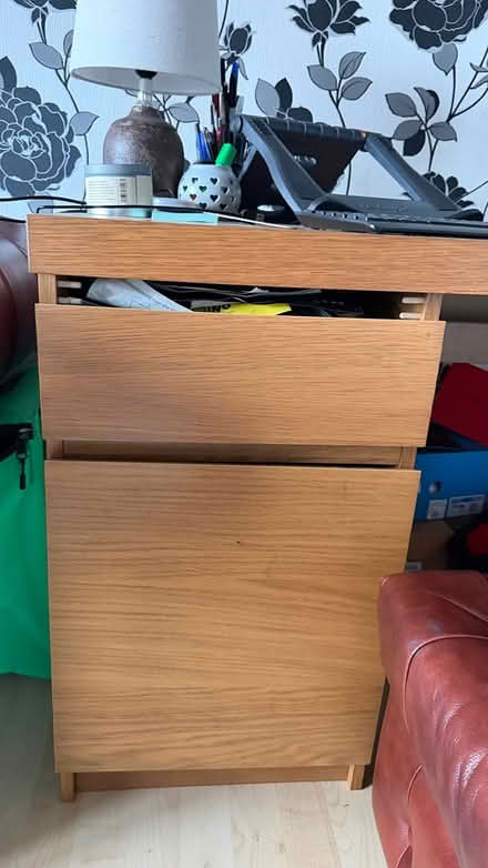 Photo of free IKEA hardwood desk (ML4 Bellshill) #2