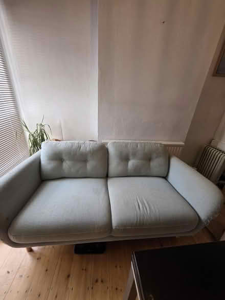 Photo of free John Lewis blue small sofa (Richmond TW9) #3