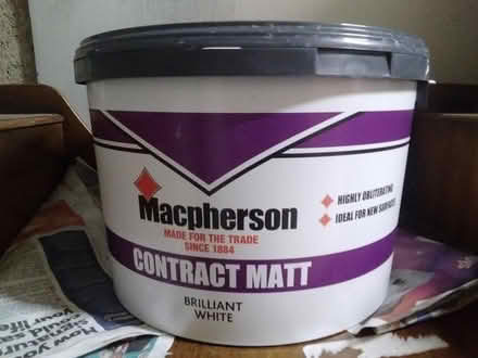 Photo of free 10 litres of matt white paint (Tetbury. GL88YT) #1