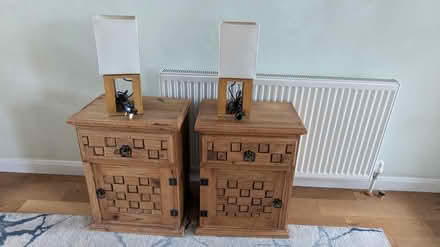 Photo of free Bedside table and lamp (Southdown) #1