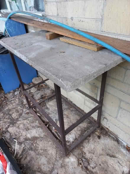 Photo of free Metal and concrete workbench (Bathford BA1) #1