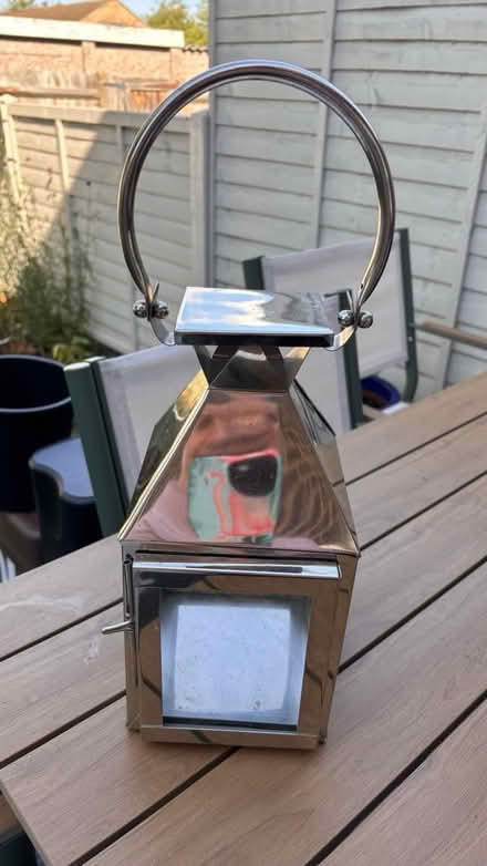 Photo of free Silver outdoor lantern (SG4 0DU) #3