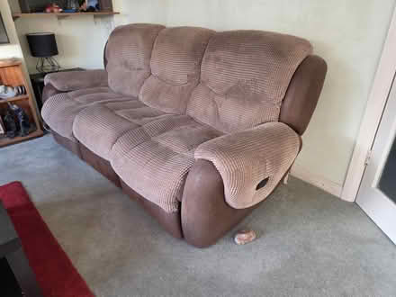 Photo of free Brown 2 & 3 Seater Sofa (North Worcester Park) #1