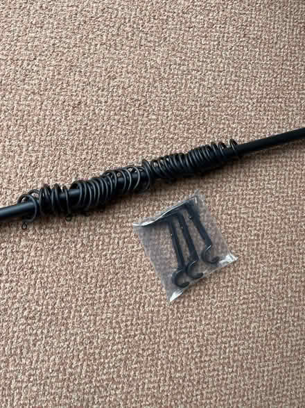 Photo of free Black metal curtain pole (Battledown GL52) #3