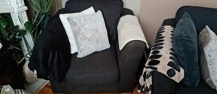 Photo of free Charcoal sofa and chair (Blackburn BB2) #2