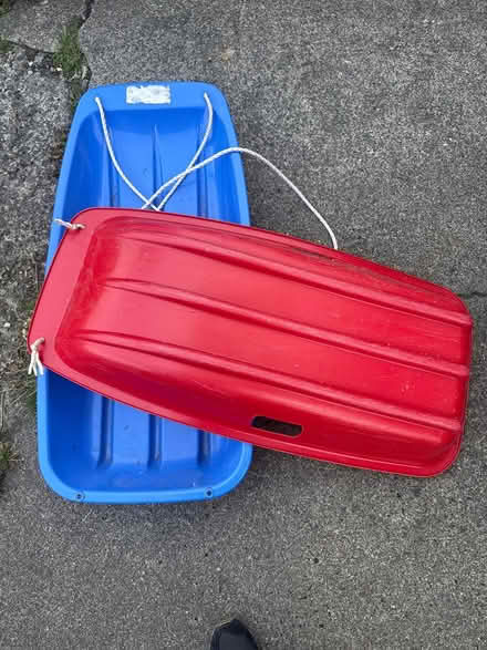Photo of free pair of snow sledges w. pull ropes (Rathgar) #2