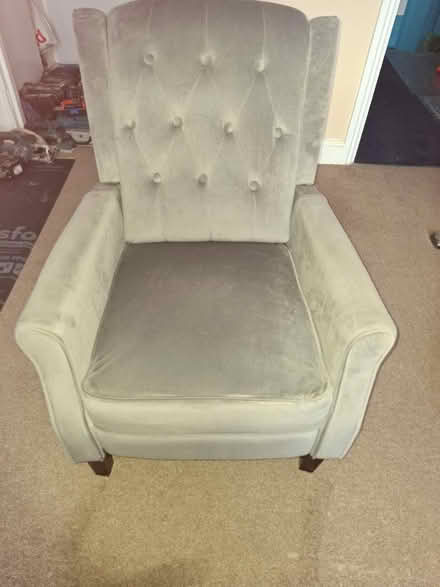 Photo of free Small grey sofa with recliner (Peckham SE15) #1