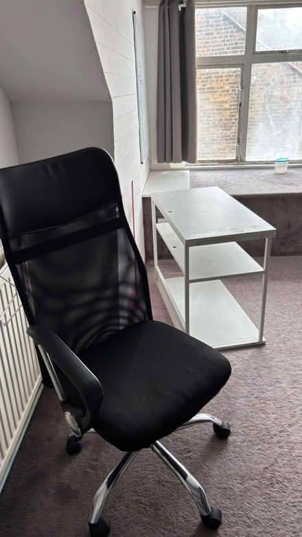 Photo of free Brown sofa, chair, chest of drawers and metal desk (Chiswick W4) #3