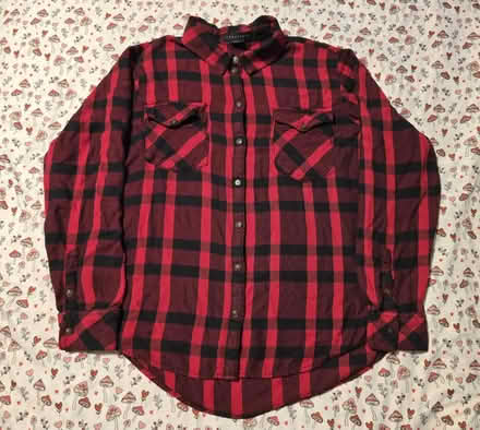 Photo of free Red & Black Plaid Flannel Shirt - S (West 7th) #1