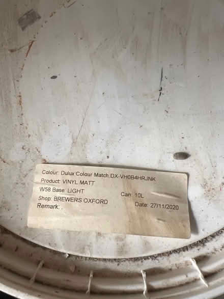 Photo of free 20 litres 2x 10 of light Vinyl Matt paint (Upper Wolvercote OX2) #2