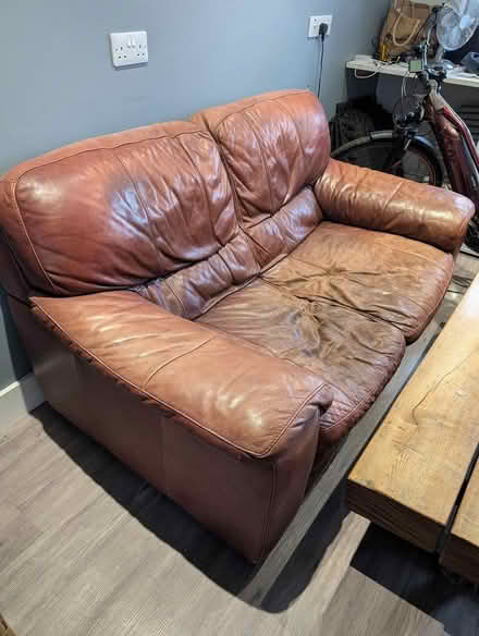 Photo of free Genuine Leather Sofa two seater (St Ives PE27) #1