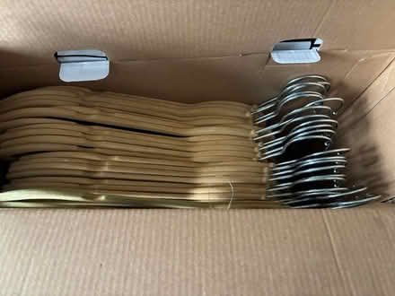 Photo of free 100 tan velvet hangers (Elmhurst (Rt 83 & St. Charles)) #1
