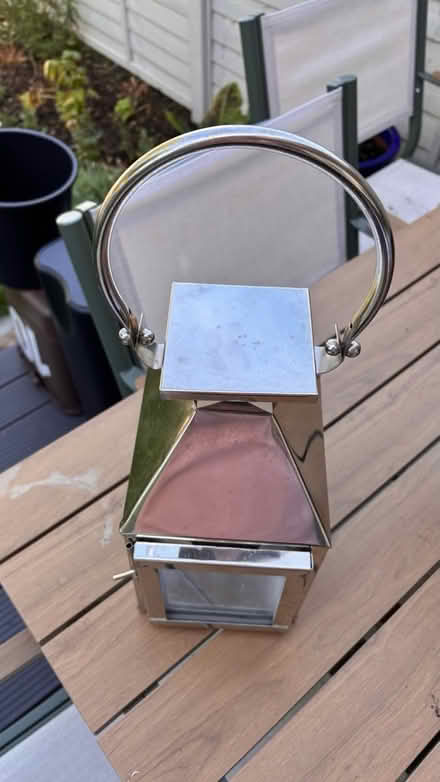 Photo of free Silver outdoor lantern (SG4 0DU) #1