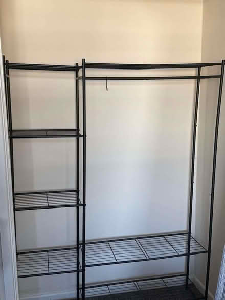 Photo of free Black metal clothes rack (London Colney AL2) #1