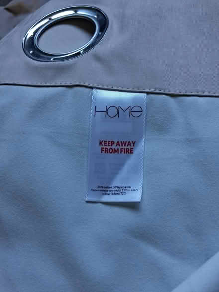 Photo of free Dusky pink eyelet blackout curtains (Horley) #3