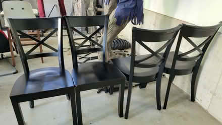 Photo of free Black Wood TABLE & CHAIRS (Heritage Drive Pleasantville) #1