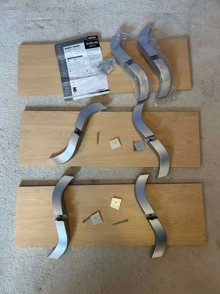 Photo of free 3 Shelves with wavy brackets (Helsington LA8) #1