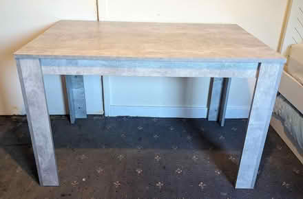 Photo of free Dining Table Grey Stone Pattern (PL4 Greenbank.) #2